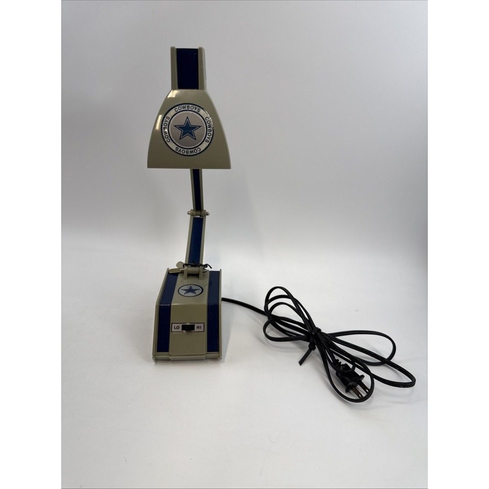 Vintage NFL Dallas Cowboys Football Desk Lamp Dorm Room Collectible